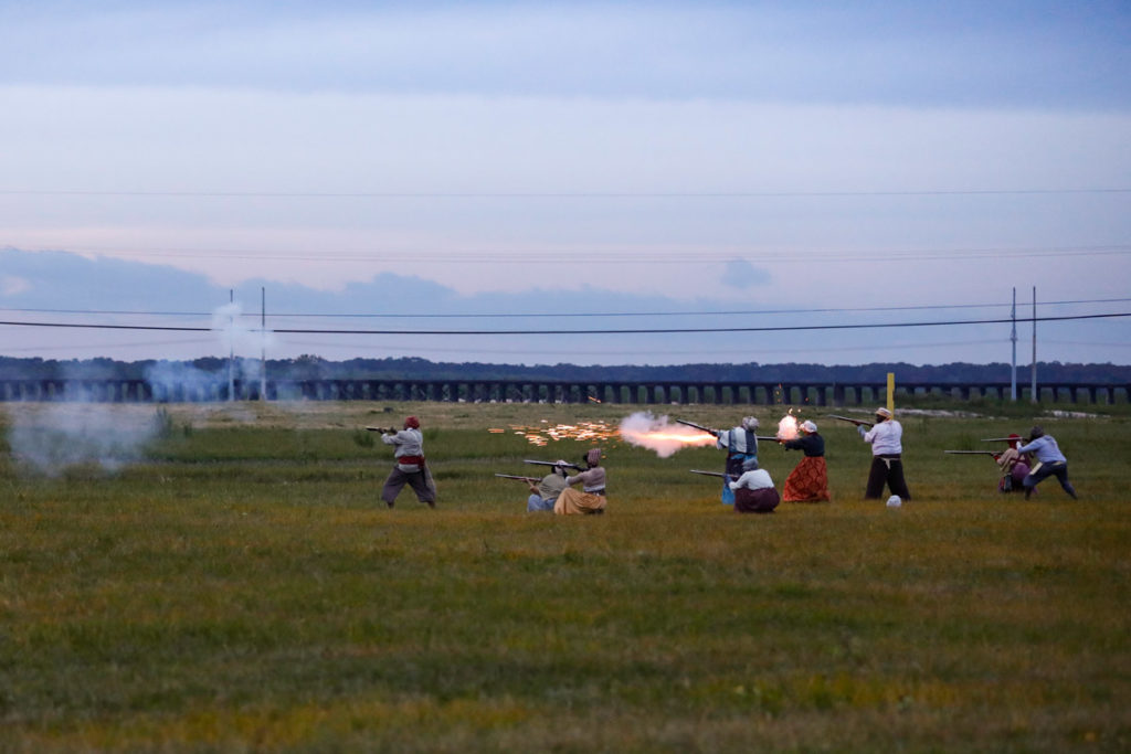 Documentation of Slave Rebellion Reenactment, a community engaged performance initiated by Dread Scott. Performend November 8-9, 2019 in the outskirts of New Orelans. Photographed by Soul Brother