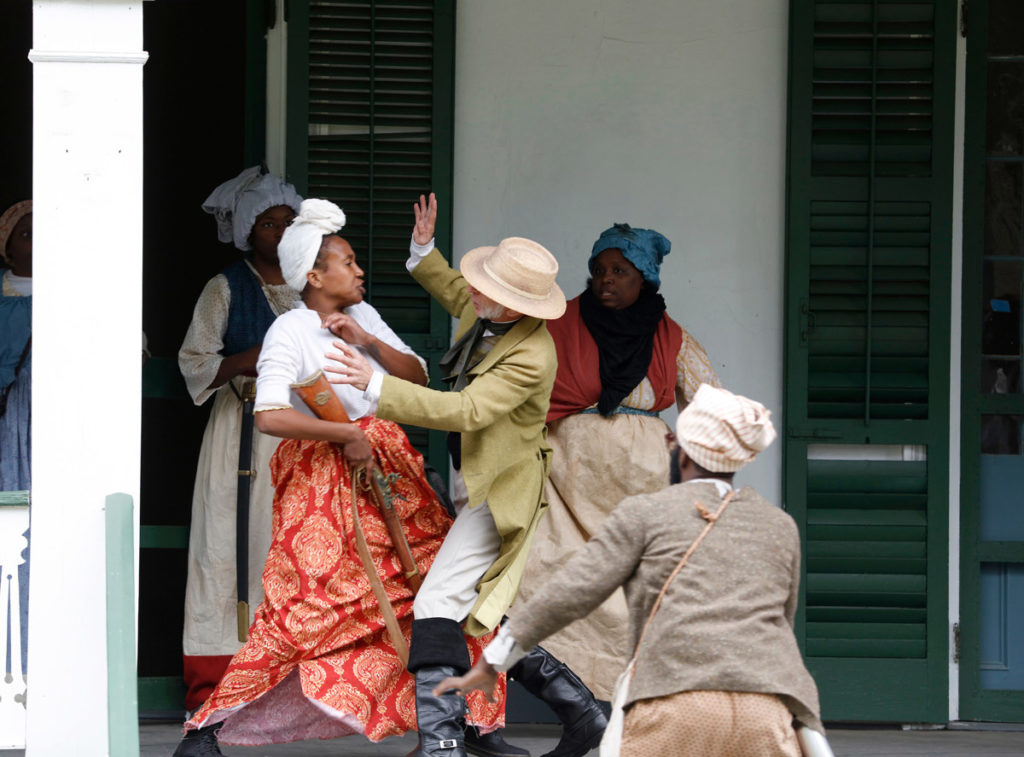 Documentation of Slave Rebellion Reenactment, a community engaged performance initiated by Dread Scott. Performend November 8-9, 2019 in the outskirts of New Orelans. Photographed by Soul Brother